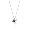 Shark Tooth Talisman Necklace, Sterling Silver, Diamonds, Pearl|NBP989052GYPDI