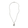 Curb Chain Tag Necklace, Sterling Silver|NM900807